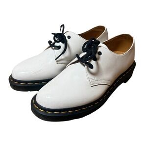 Dr. Martens 1461 White Patent Leather 3-Eye Oxford Shoes 26754 Womens 8